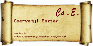 Cservenyi Eszter névjegykártya